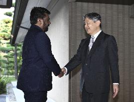 Emperor meets with Sri Lankan president