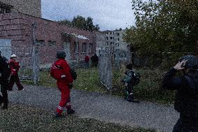 Drone Strike Aftermath - Kharkiv