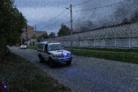 Drone Strike Aftermath - Kharkiv