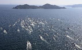 Maritime festival in southwestern Japan