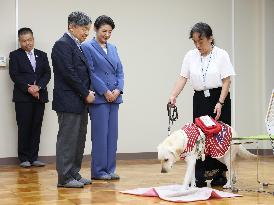 Japan emperor visits blind school in Shiga Pref.