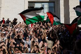 Students Demonstration to Support Palestine - Rome