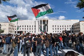 Students Demonstration to Support Palestine - Rome