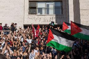 Students Demonstration to Support Palestine - Rome