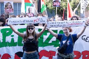 Students Demonstration to Support Palestine - Rome