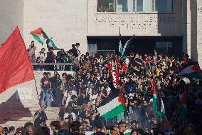 Students Demonstration to Support Palestine - Rome