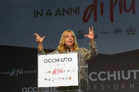 Giorgia Meloni Attends Regional Elections In Lamezia Terme - Italy