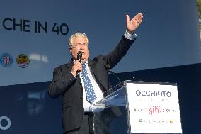 Giorgia Meloni Attends Regional Elections In Lamezia Terme - Italy