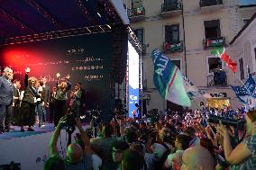 Giorgia Meloni Attends Regional Elections In Lamezia Terme - Italy