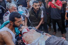 Airstrike Victims Farewell - Deir Al-Balah