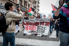 Student Rally Against Inauguration Of Rector Cristina Prandi In Turin - Italy