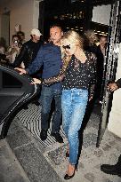 PFW - Kate Moss Leaves Saint Laurent Shop