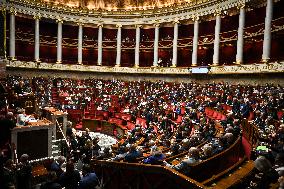 Ordinary session at the National Assembly in Paris FA