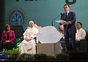 Pope Leo XIV At Conference Raising Hope for Climate Justice - Italy