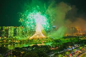 Fireworks Display To Celebrate The National Day
