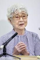 Abductee Megumi Yokota's mother meets press