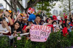 Charles Leclerc attending Formula 1 Singapore Airlines Singapore Grand Prix