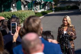 WH Press Secretary Leavitt Gaggles with Press at White House