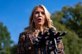 WH Press Secretary Leavitt Gaggles with Press at White House