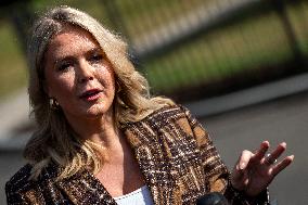 WH Press Secretary Leavitt Gaggles with Press at White House