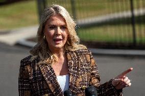 WH Press Secretary Leavitt Gaggles with Press at White House