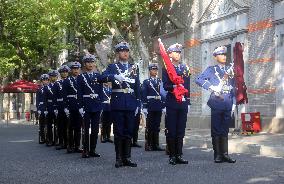 National Flag Raising Ceremony in Shanghai