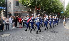 National Flag Raising Ceremony in Shanghai