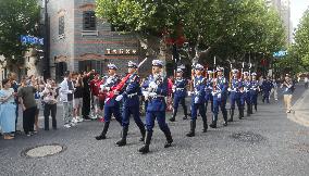 National Flag Raising Ceremony in Shanghai