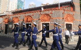 National Flag Raising Ceremony in Shanghai