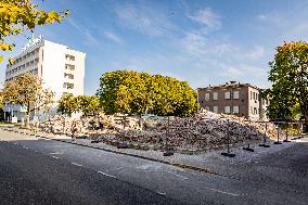 Demolished house