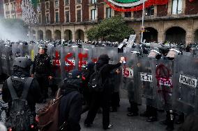 Demonstration Marking The 57th Anniversary Of The Tlatelolco Massacre - Mexico