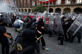 Demonstration Marking The 57th Anniversary Of The Tlatelolco Massacre - Mexico