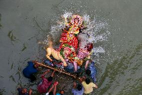Durga Puja Festival Ends with Immersion of Idols - India