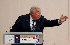 Gerard Larcher At Symposium on The 150th Anniversary of The Republic - Paris