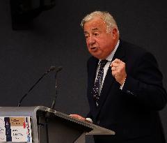 Gerard Larcher At Symposium on The 150th Anniversary of The Republic - Paris