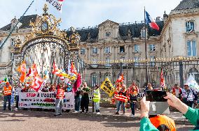 Strike Demonstration Organized In Troyes - France
