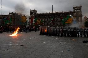 Demonstration Marking The 57th Anniversary Of The Tlatelolco Massacre - Mexico