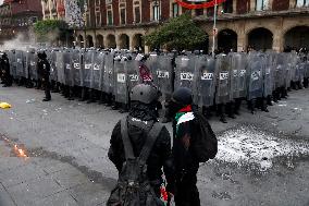 Demonstration Marking The 57th Anniversary Of The Tlatelolco Massacre - Mexico
