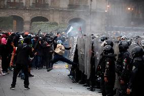 Demonstration Marking The 57th Anniversary Of The Tlatelolco Massacre - Mexico