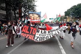 Demonstration Marking The 57th Anniversary Of The Tlatelolco Massacre - Mexico