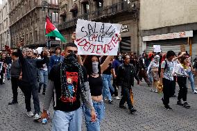 Demonstration Marking The 57th Anniversary Of The Tlatelolco Massacre - Mexico