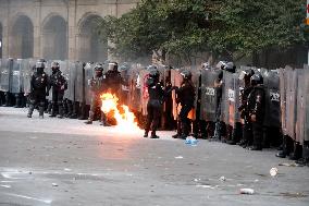 Demonstration Marking The 57th Anniversary Of The Tlatelolco Massacre - Mexico