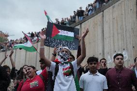 Rally In Barcelona Supports Global Sumud Flotilla - Spain