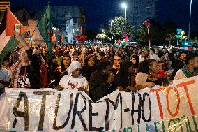 Rally In Barcelona Supports Global Sumud Flotilla - Spain