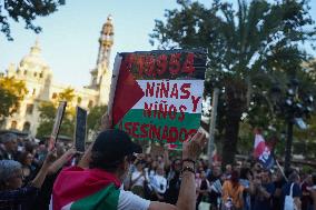 Rally In Barcelona Supports Global Sumud Flotilla - Spain