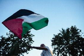 Rally In Barcelona Supports Global Sumud Flotilla - Spain