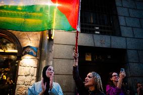 Rally In Barcelona Supports Global Sumud Flotilla - Spain