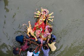 Durga Puja Festival Ends with Immersion of Idols - India