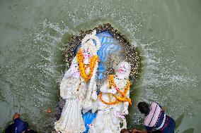 Durga Puja Festival Ends with Immersion of Idols - India