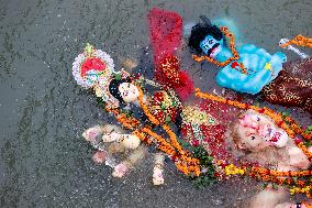 Durga Puja Festival Ends with Immersion of Idols - India